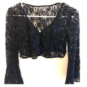 Kendall and Kylie black lace crop